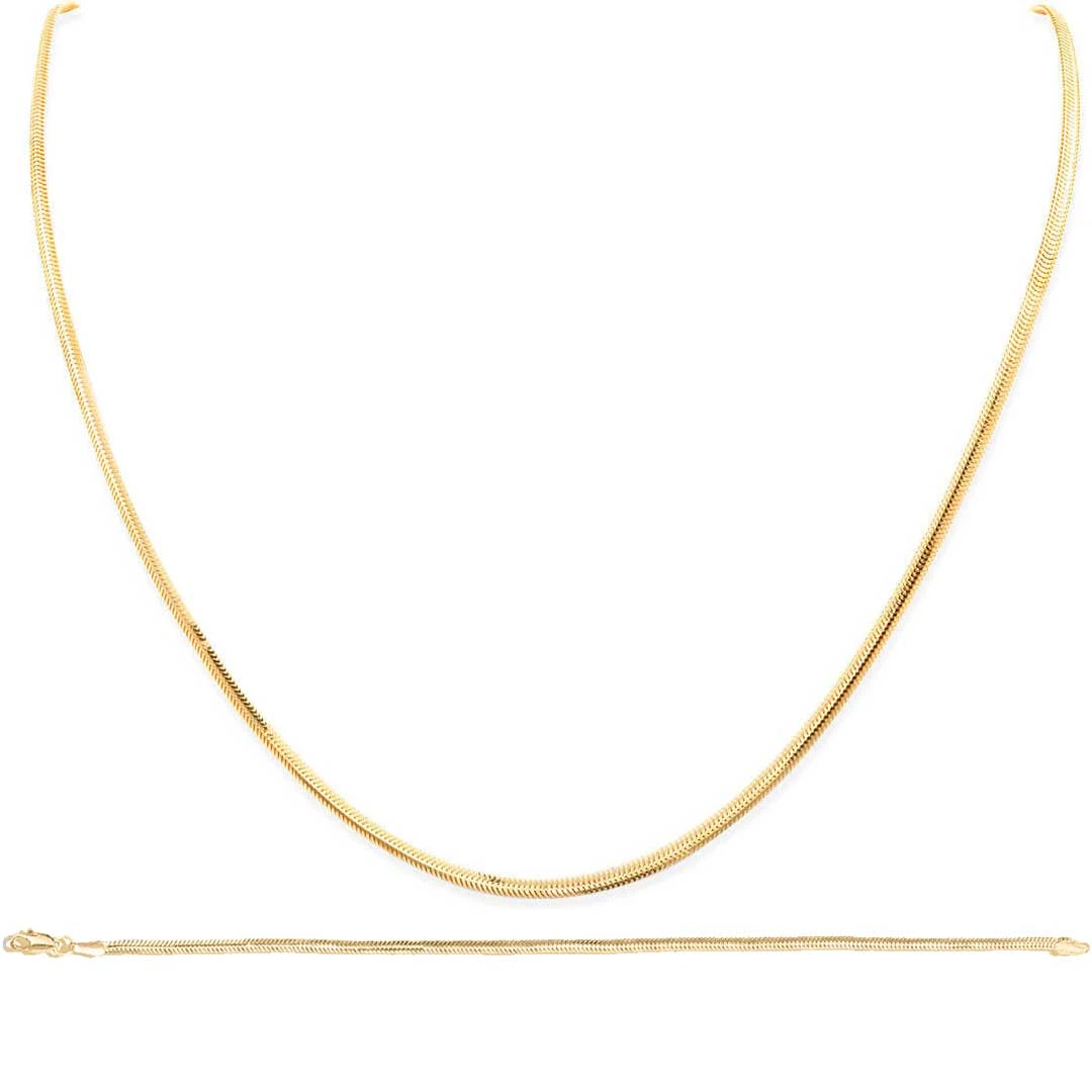 Altın Balık Sırtı Bileklik Ve Kolye Takım (TKM0048)