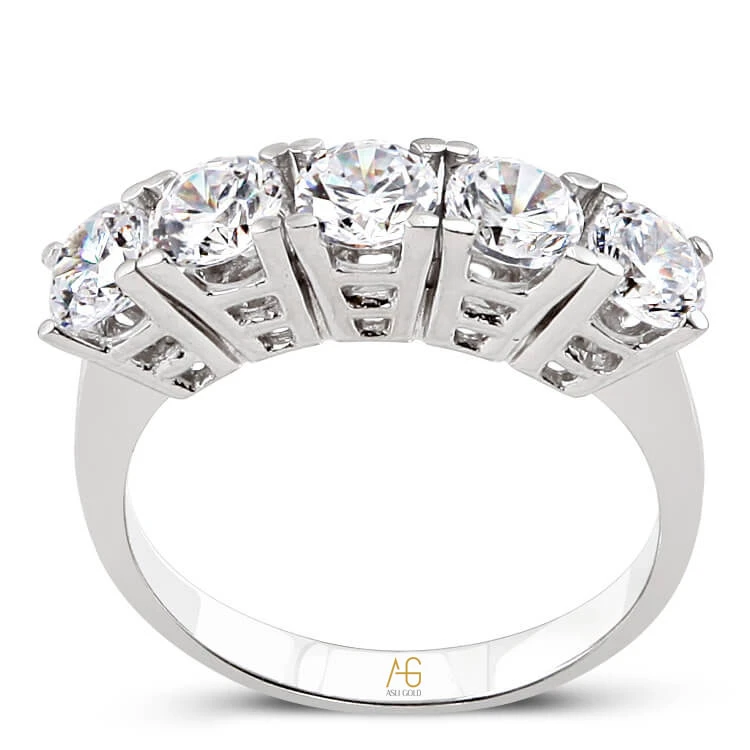 Altın Beş Taş Yüzük (FTY0093)