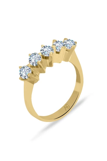 Altın Beştaş Tektaş Yüzük (FTY0101)