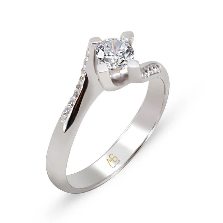 Altın  Döner Tırnak Tektaş Yüzük (TKY0027)