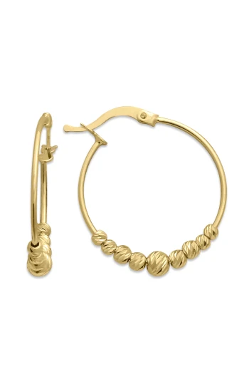 Altın Dorika Toplu Halka Küpe