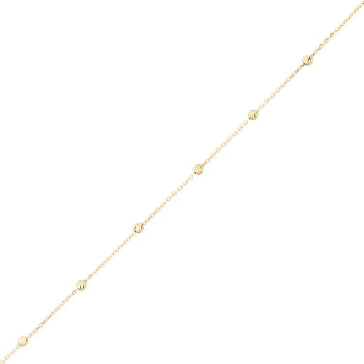 Altın Dorika Toplu İnce Zincir Halhal (HL0009)