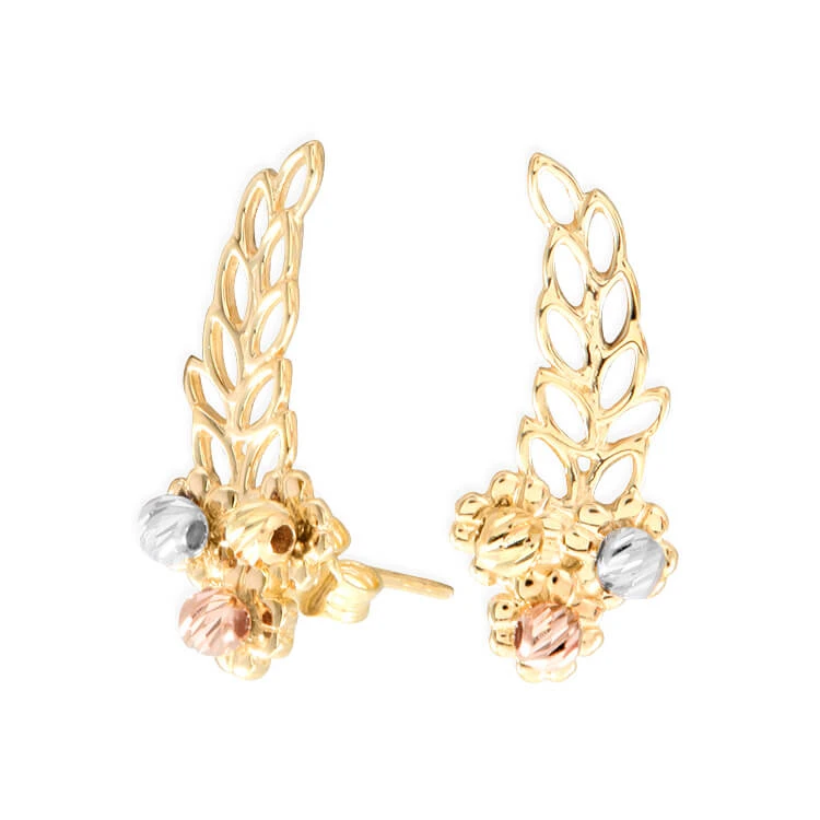 Altın Dorika Toplu Kıkırdak Küpe (KP0347)