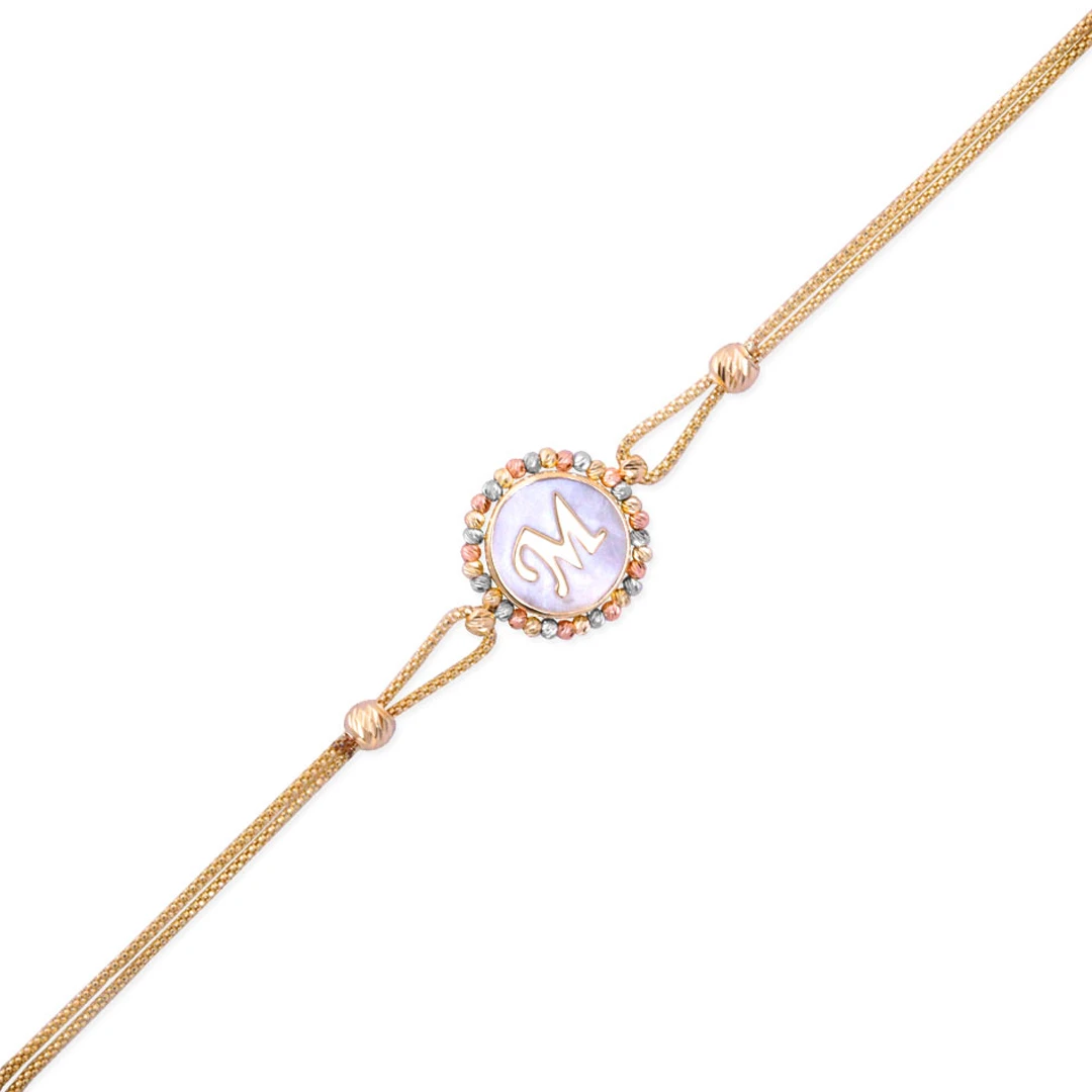 Altın Dorikalı Harf Bileklik (Tüm Harfler) (BLK0044)