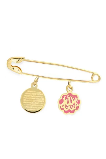 Altın Dualı İsimsiz Kız Bebek Omuz İğnesi