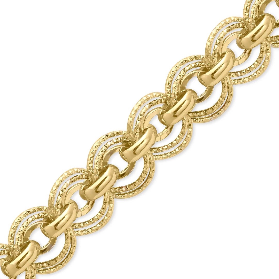 Altın Estetik Taşsız Işıltılı Kadın Bileklik (BLK0206)