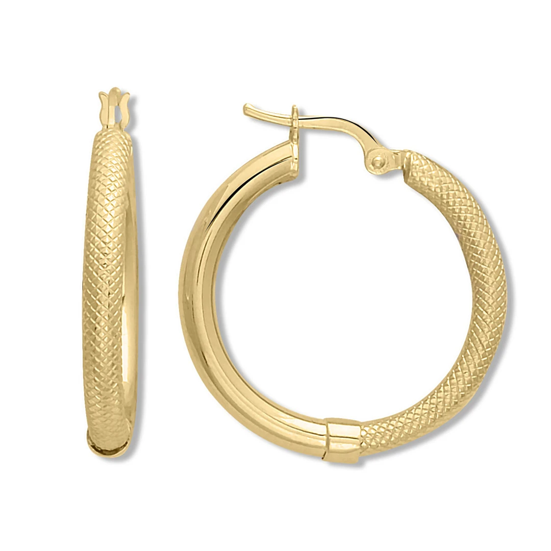 Altın Geçişli 2.2 Cm Spor Halka Küpe (KP0289)