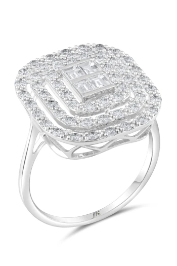 Altın Gösterişli Tasarım Model Pırlanta Yüzük