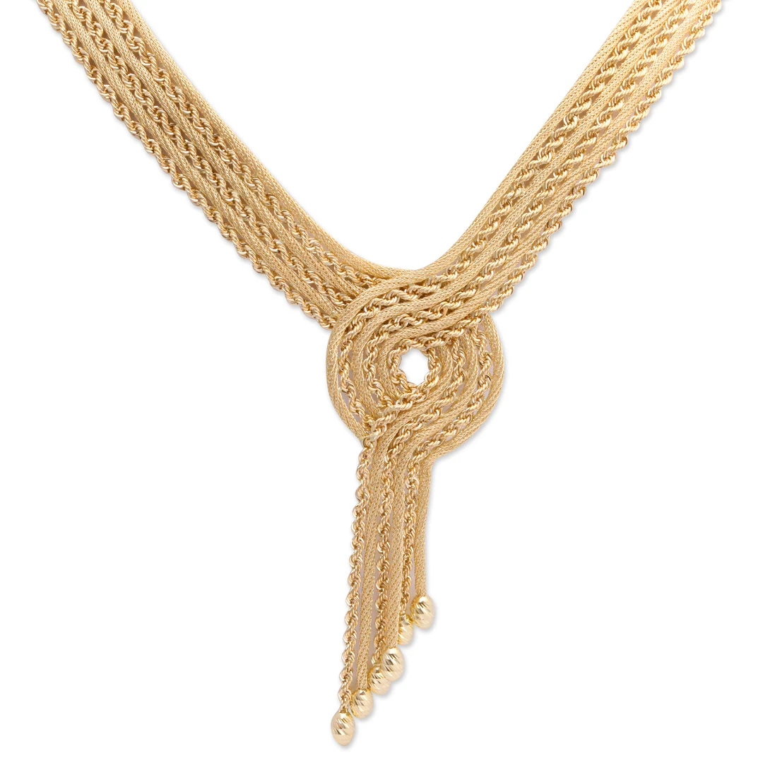 Altın Gösterişli Taşsız Şık Gerdanlık (GRD0008)