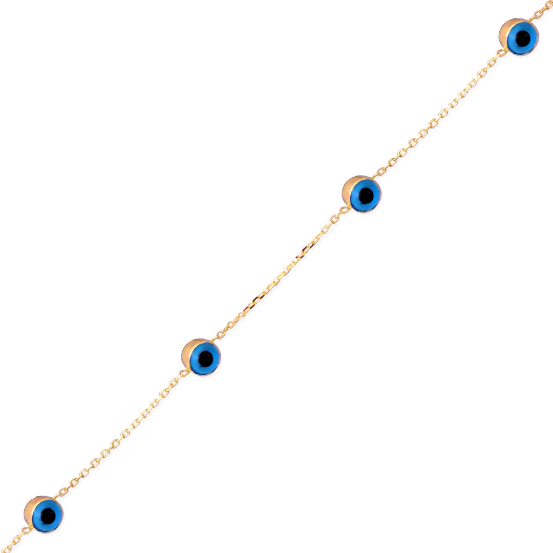 Altın Göz Boncuklu Spor Hediyelik Bileklik (BLK0049)