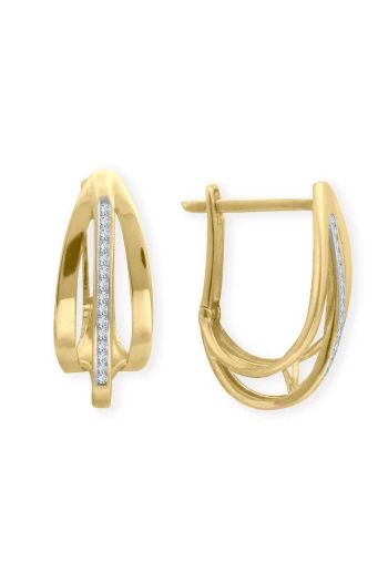 Altın Günlük Az Taşlı Kadın Küpe