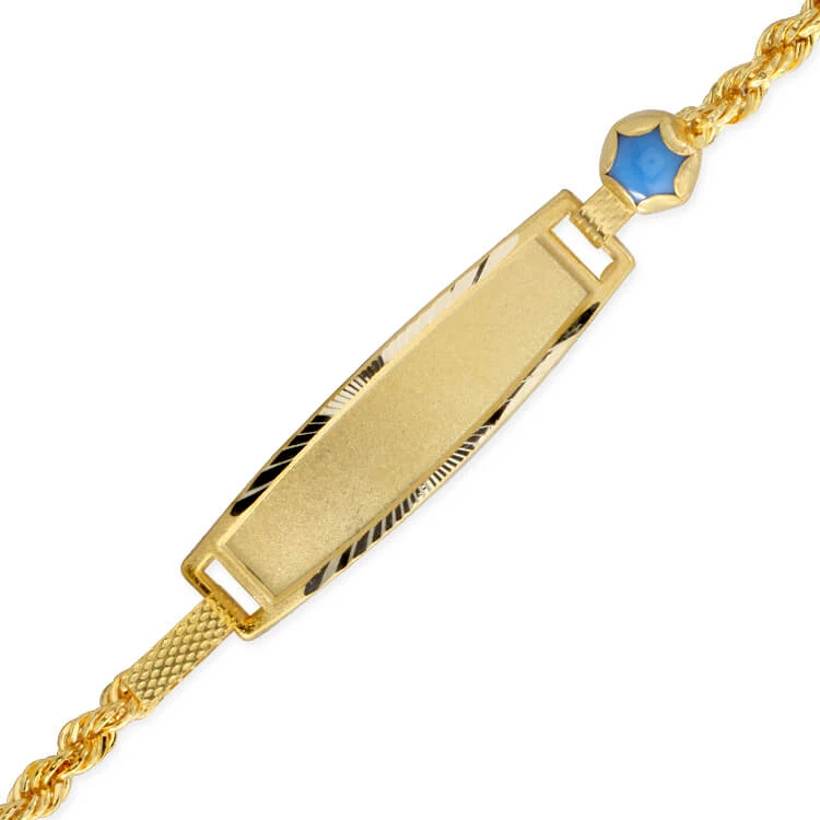 Altın Halat Zincirli Yenidoğan Bebek Künyesi (CKN0026)