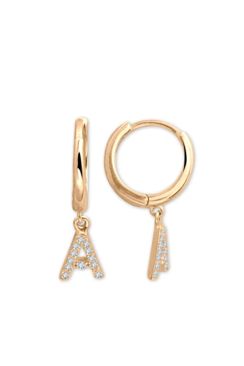 Altın Harf Küpe ( Tüm Harfler)