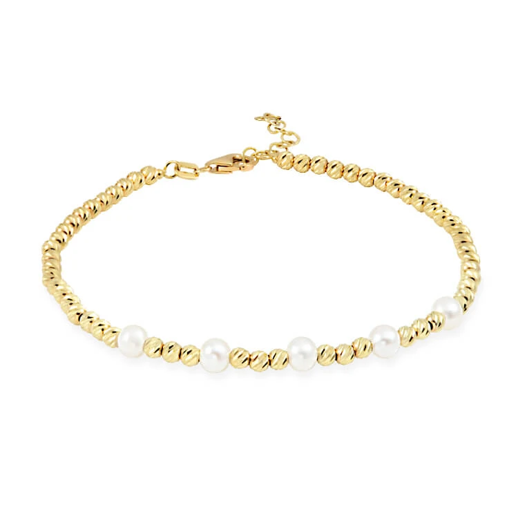 Altın İnci Detaylı Dorika Bilezik (BLZ0005)