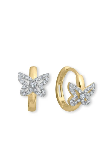 Altın Kelebek Model Çocuk Küpesi (CKP0012)