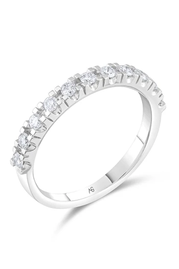 Altın Klasik Yarım Tur Pırlanta Yüzük