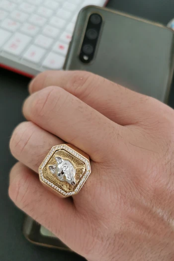 Altın Kurt Erkek Yüzük