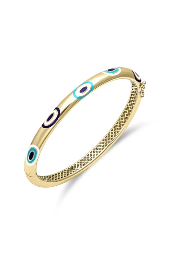 Altın Mine Detaylı Füzyon Göz Bilezik