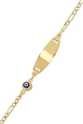 Altın Nazar Boncuklu Çocuk Künyesi