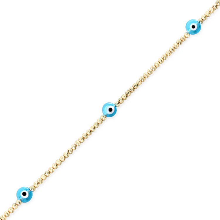 Altın Nazar Boncuklu Halhal (HL0008)