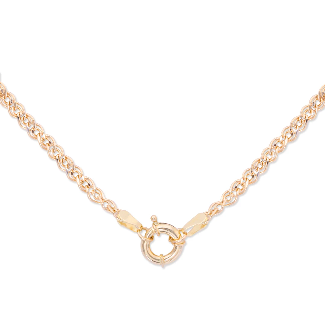 Altın Omega Kilitli Yassı Zincir (KLY0260)