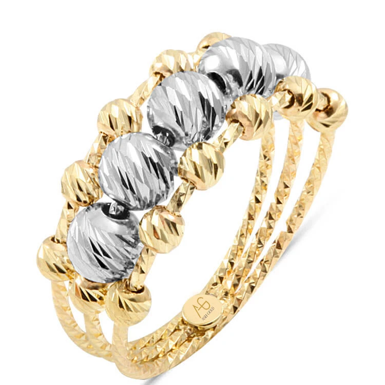 Altın Ortası İri Toplu Dorika Yüzük (YZK0082)