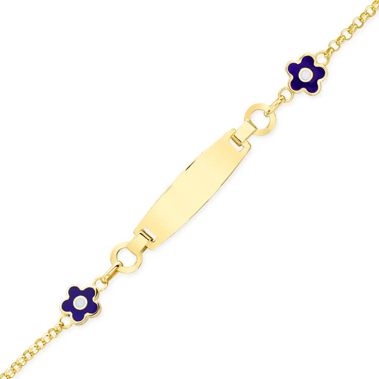 Altın Papatyalı Kız Çocuk Künyesi (CKN0038)