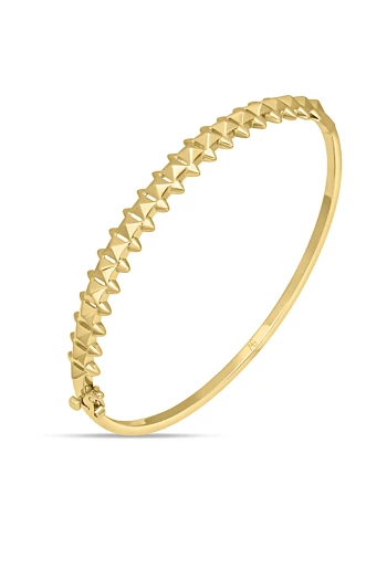 Altın Piramit Taşsız Tasarım Bilezik