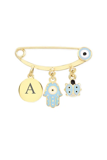 Altın Sallantılı Bebek Omuz İğnesi