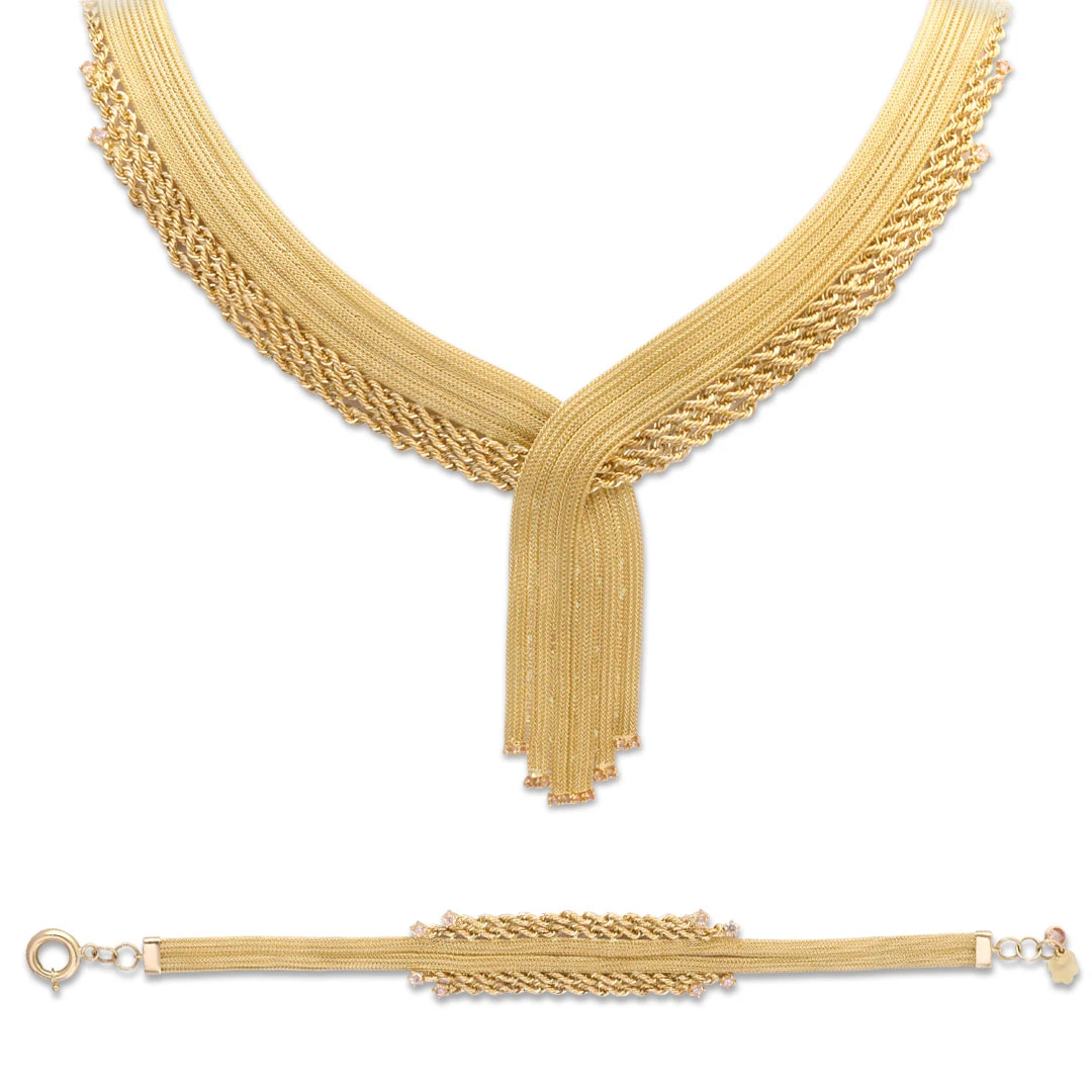 Altın Takı Gerdanlık Bileklik Seti  (SET0031)