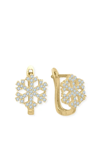 Altın Taşlı Kartanesi Küpe