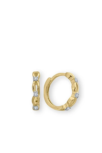 Altın Taşlı Model Çocuk Küpesi