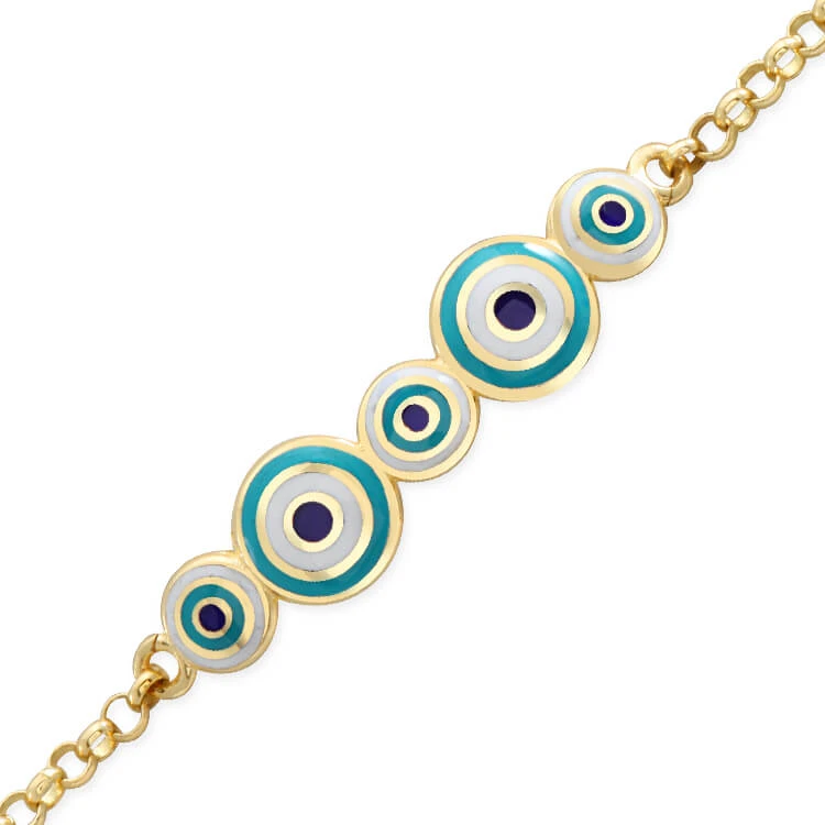 Altın Taşsız Nazar Boncuklu Çocuk Bileklik (CKN0048)