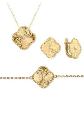 Altın Üçlü Taşsız Yonca Takım