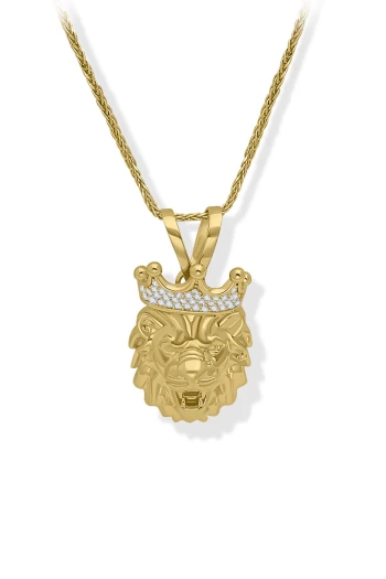 Aslan Model Altın Erkek Kolye