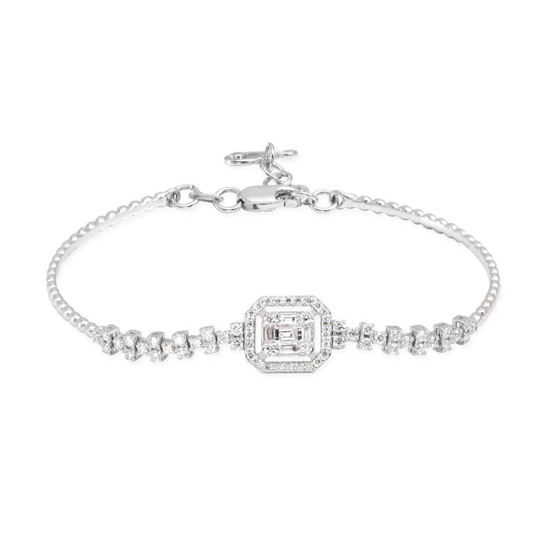 Baget Taşlı Pırlanta Kadın Bileklik (MR10657)