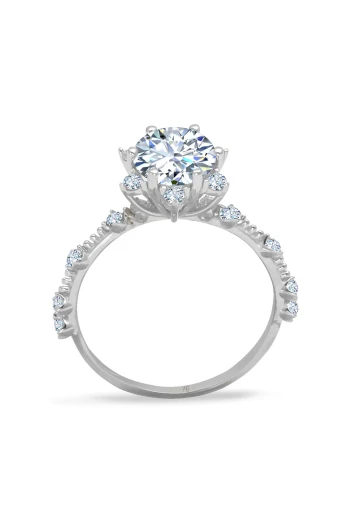 beyaz altın Beyaz Altın Tektaş Tasarım Yüzük