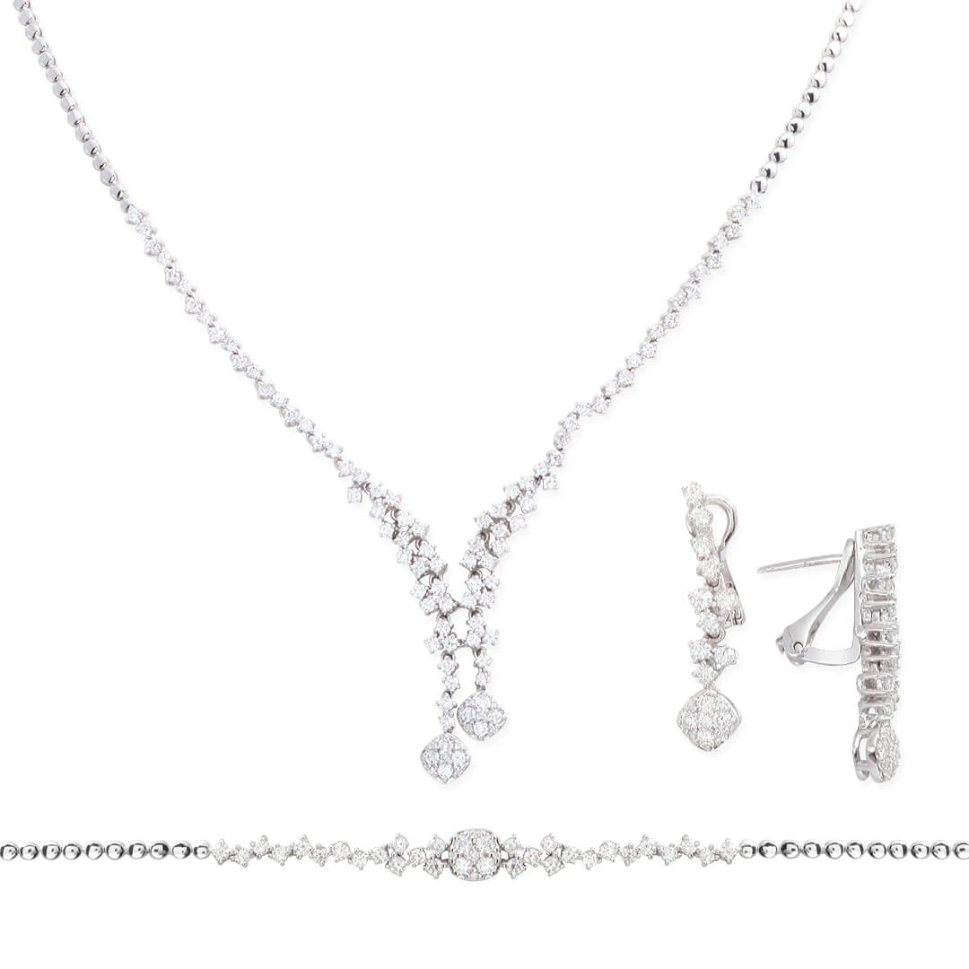 Beyaz Altın Pırlanta Takı Seti (SET0018)