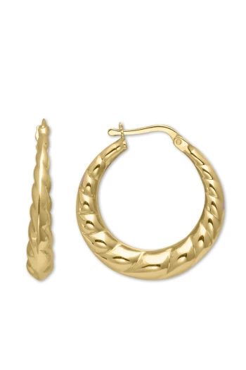 Bombeli 3 Cm Spor Altın Halka Küpe