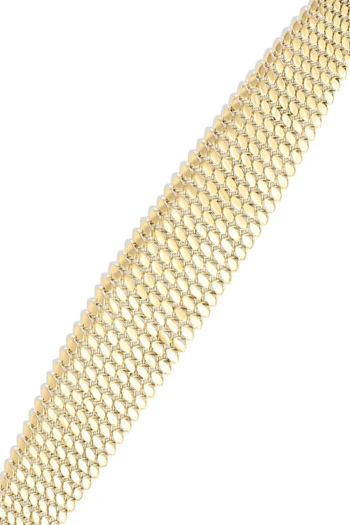 El İşçiliği Altın Süzme Pullu Geniş Bileklik