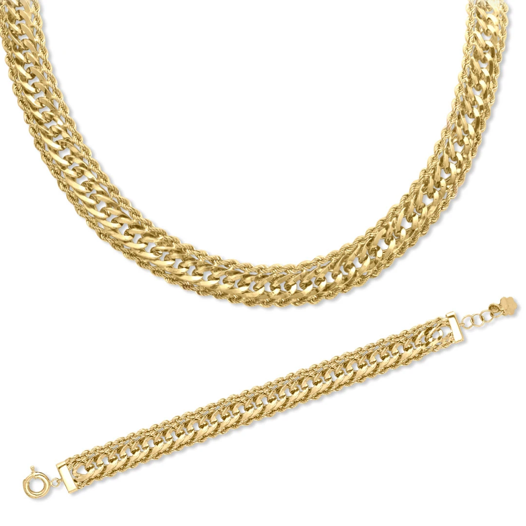 Gösterişli Gerdanlık Bileklik İkili Takı Seti (SET0040)