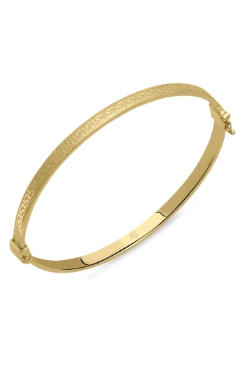 Grek Desenli Altın Kadın Bilezik