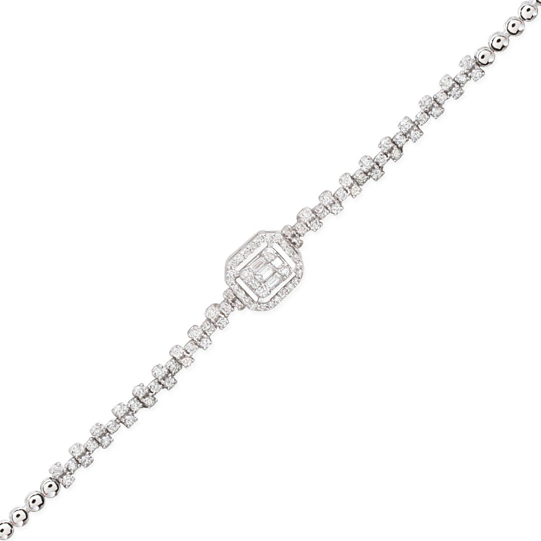 Günlük Pırlantalı Baget Bileklik (BBR1470)