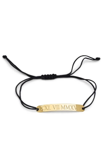 İpli Altın Unisex Tarih Bileklik