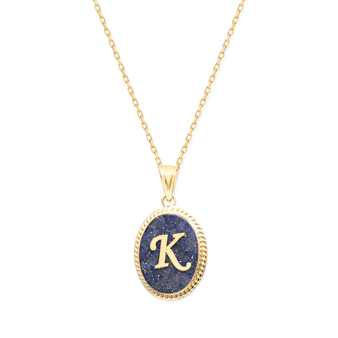 K Harfi Altın Lapis Kolye (KLY0118)