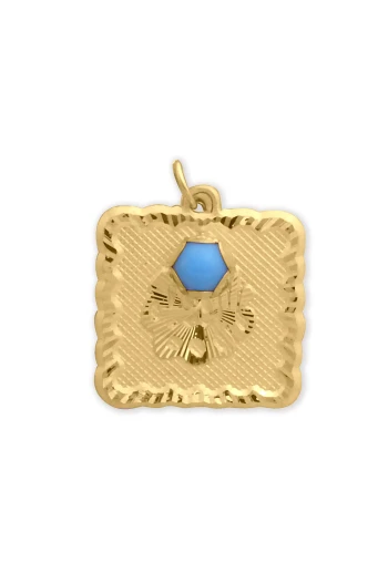 Kare Model Allah Altın Bebek Omuz Nazarlığı