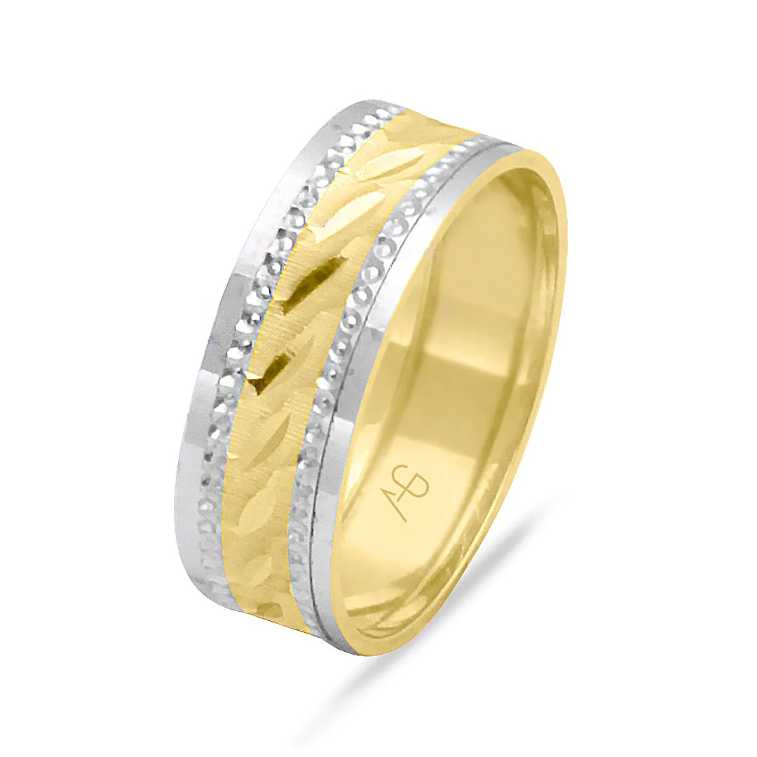 Kenar Detaylı Taşsız Altın Alyans (FTY0016)