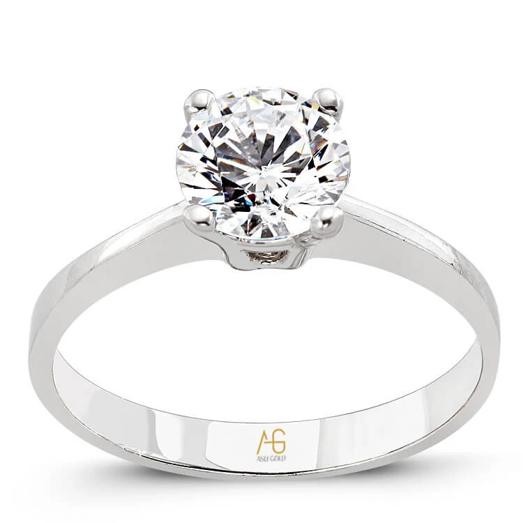 Klasik  Altın Tektaş Altın Yüzük (TKY0012)