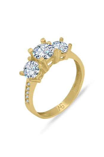 Klasik Model Altın Tria Yüzük (FTY0098)