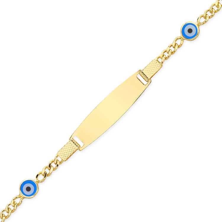 Mavi Nazar Boncuklu Erkek Bebek Künyesi (CKN0046)